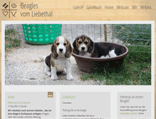 Tablet Screenshot of beagles-vom-liebethal.de